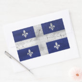 Drapeau du Québec style grunge érodé 長方形シール (封筒)