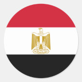 Drapeau Égypte ラウンドシール (正面)