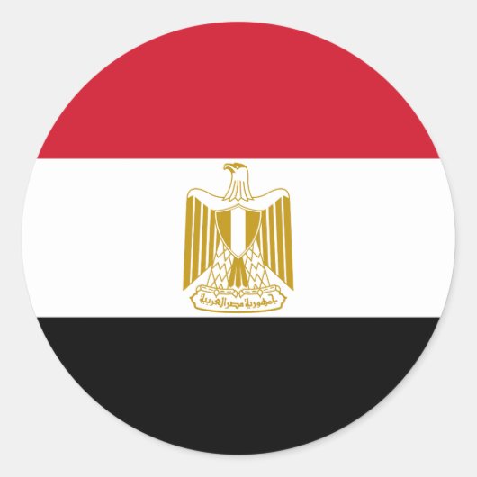 Drapeau Égypte ラウンドシール (正面)