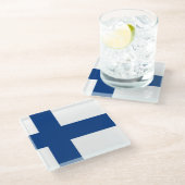 Drapeau Finlande ガラスコースター (アングル)