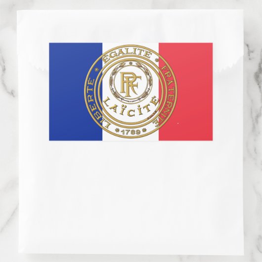 drapeau français laïcité 長方形シール (バッグ)