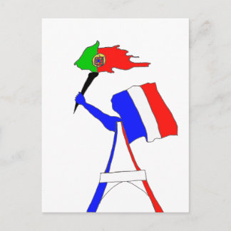 DRAPEAU FRANCE PORTUGAL.png ポストカード
