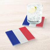 Drapeau France Tricolore ガラスコースター (アングル)