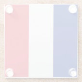 Drapeau France Tricolore ガラスコースター (裏面)
