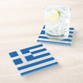 Drapeau Grèce ガラスコースター (アングル)