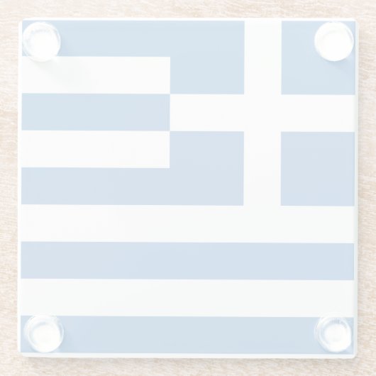 Drapeau Grèce ガラスコースター (裏面)