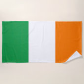 Drapeau Irlande Tricolore ビーチタオル (正面)