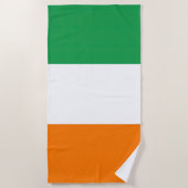 Drapeau Irlande Tricolore ビーチタオル (正面)