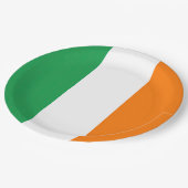 Drapeau Irlande Tricolore ペーパープレート (アングル)