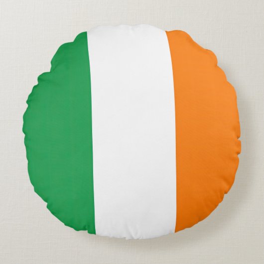 Drapeau Irlande Tricolore ラウンドクッション (正面)