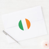Drapeau Irlande Tricolore ラウンドシール (封筒)