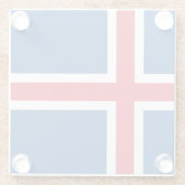 Drapeau Islande ガラスコースター (裏面)
