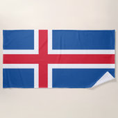 Drapeau Islande ビーチタオル (正面)