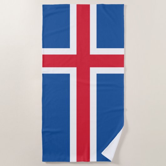 Drapeau Islande ビーチタオル (正面)
