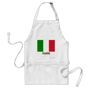 Drapeau Italie avec le nom enのfrançais スタンダードエプロン