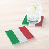 Drapeau Italie Tricolore ガラスコースター (アングル)
