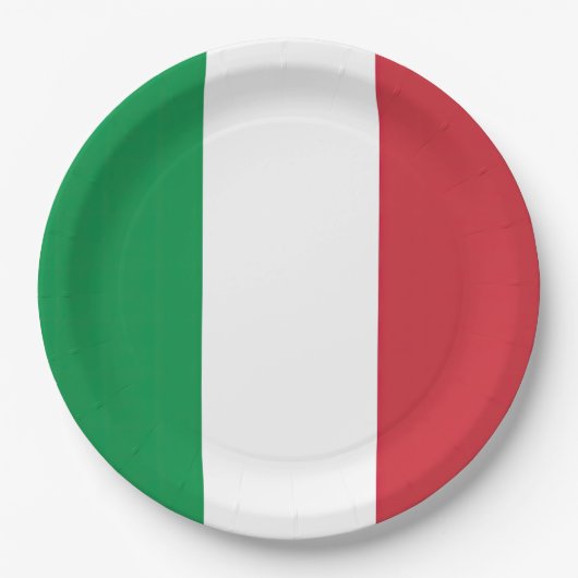 Drapeau Italie Tricolore ペーパープレート (正面)