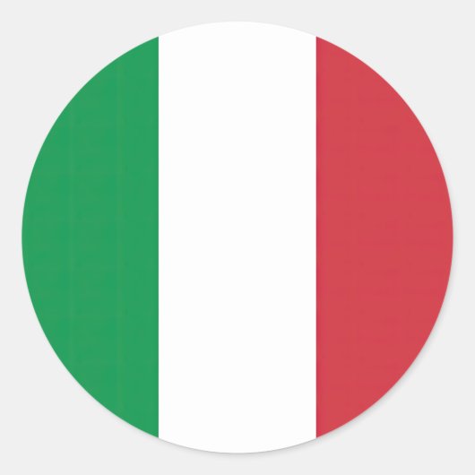 Drapeau Italie Tricolore ラウンドシール (正面)