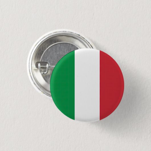 Drapeau Italie Tricolore 缶バッジ (正面&裏面)