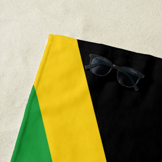 Drapeau Jamaïque  ビーチタオル (インサイチュ)