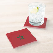 Drapeau Maroc ガラスコースター (アングル)