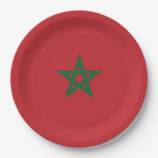 Drapeau Maroc ペーパープレート (正面)