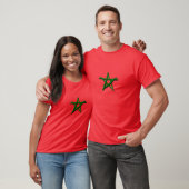 Drapeau marocaine avec des brosses tシャツ (ユニセックス)