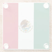 Drapeau Mexique Tricolore ガラスコースター (裏面)