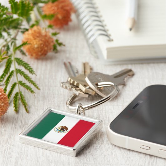 Drapeau Mexique Tricolore キーホルダー (側面)