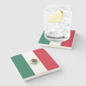 Drapeau Mexique Tricolore ストーンコースター (横)