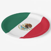 Drapeau Mexique Tricolore ペーパープレート (アングル)