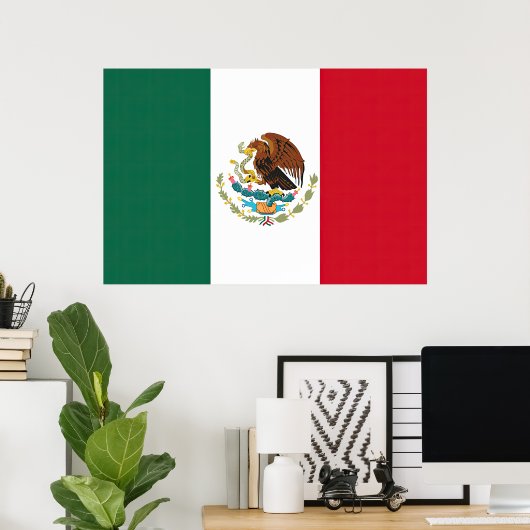 Drapeau Mexique Tricolore ポスター (ホームオフィス)