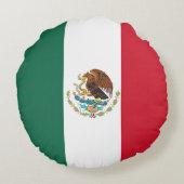 Drapeau Mexique Tricolore ラウンドクッション (裏面)