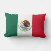Drapeau Mexique Tricolore ランバークッション (正面)