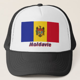Drapeau Moldavie avec le nom enのfrançais キャップ
