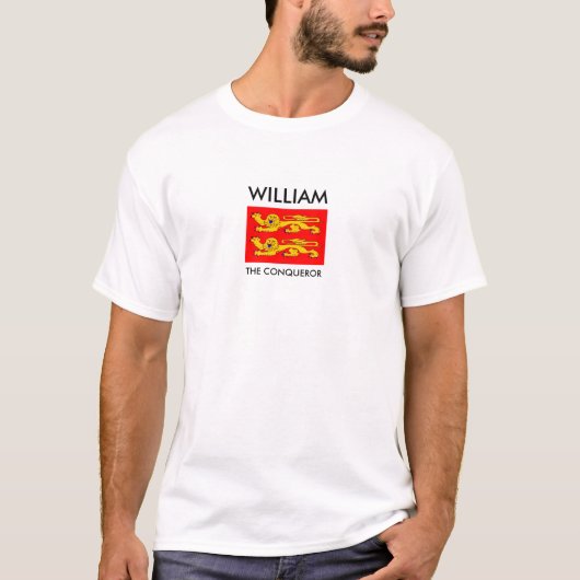 "DRAPEAU NORMAND léopards" "WILLIAM THE CONQUEROR" Tシャツ (正面)