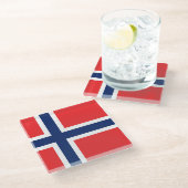 Drapeau Norvège ガラスコースター (アングル)