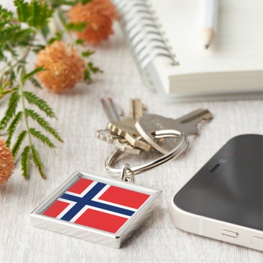 Drapeau Norvège キーホルダー (側面)