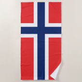 Drapeau Norvège ビーチタオル (正面)