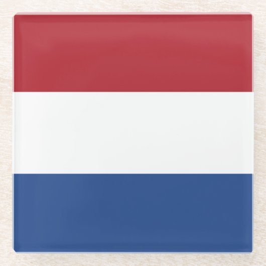 Drapeau Pays-Bas tricolore ガラスコースター (正面)