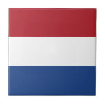 Drapeau Pays-Bas tricolore タイル<br><div class="desc">Drapeau du Pays-Bas: "Je maintiendrai".
Il est composé de trois bandes horizontales : rouge, blanc et bleu.</div>