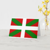 Drapeau pays Basque euskadi カード (黄色い花)