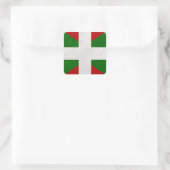 Drapeau Pays Basque Euskadi スクエアシール (バッグ)