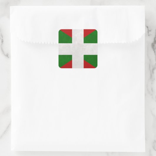 Drapeau Pays Basque Euskadi スクエアシール (バッグ)