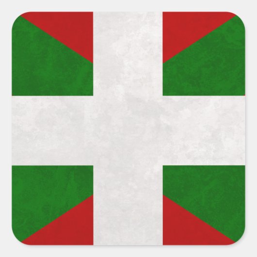 Drapeau Pays Basque Euskadi スクエアシール (正面)