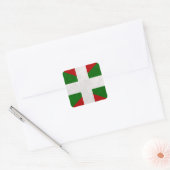 Drapeau Pays Basque Euskadi スクエアシール (封筒)
