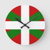 Drapeau pays Basque euskadi ラウンド壁時計 (正面)