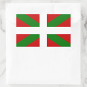 Drapeau pays Basque euskadi 長方形シール (バッグ)
