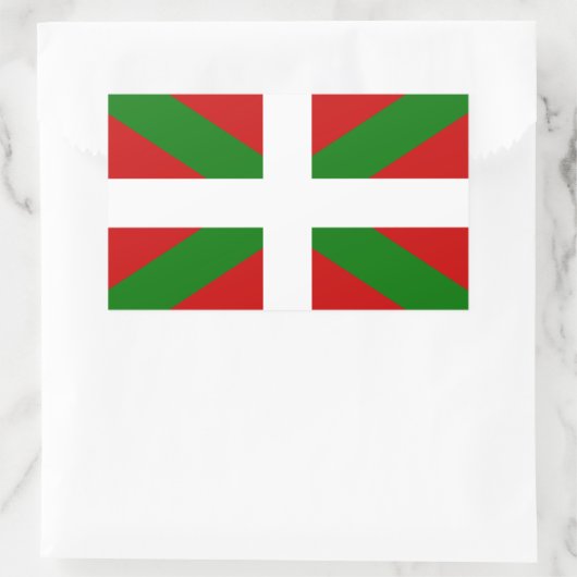 Drapeau pays Basque euskadi 長方形シール (バッグ)