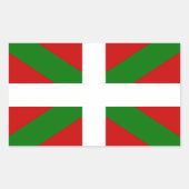 Drapeau pays Basque euskadi 長方形シール (正面)